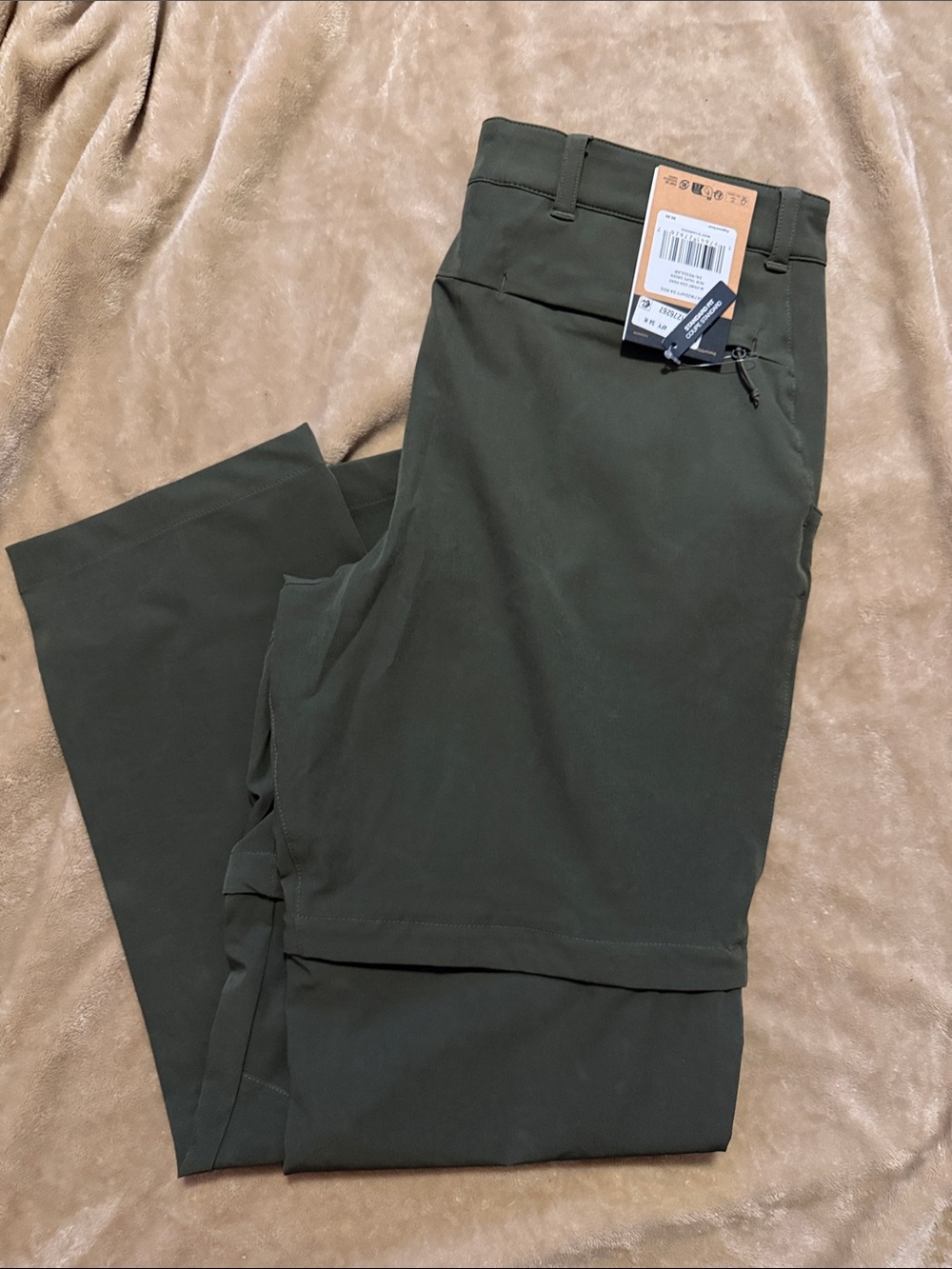 North Face Men's Olive Convertible Pants - NWT